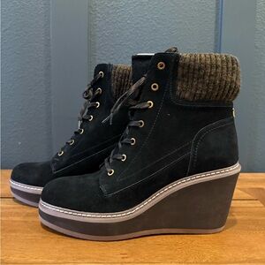 Tommy Hilfiger Black Suede Solenne Bootie- Size 10M (NEW)